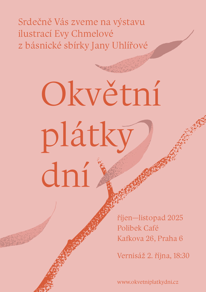 Pozvánka na výstavu grafik do Polibek Café